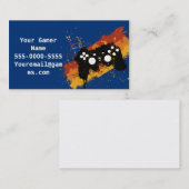 落書きのコントローラーのビデオゲームの名刺 名刺 (正面/裏面)