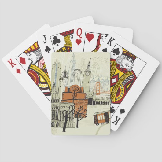 落書きのサンフランシスコ場面 トランプ (裏面)