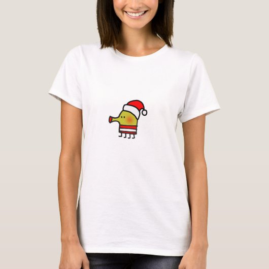 落書きのジャンプのサンタのタンクトップ Tシャツ (正面)