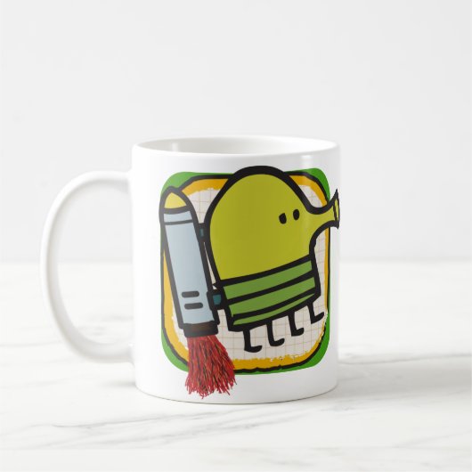 落書きのジャンプのマグ コーヒーマグカップ (左)