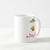 落書きのジャンプUFOのマグ コーヒーマグカップ (正面右)