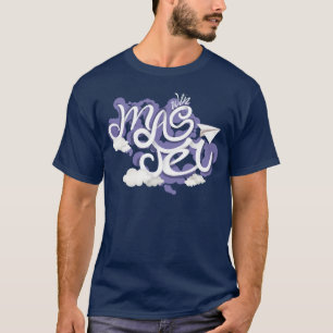 落書きのスタイルのタイポグラフィ Tシャツ