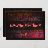 落書きのスタイル 招待状 (正面/裏面)