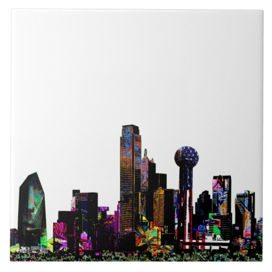 落書きのテキサス州·ダラス タイル (正面)