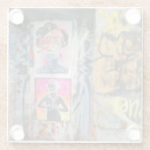 落書きのドア4のコースター ガラスコースター (裏面)