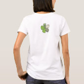 落書きのハイビスカスの女性ティー Tシャツ (裏面)