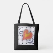 落書きのハートのトート トートバッグ (裏面)