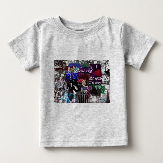 落書きのパーソナライズな幼児Tシャツ ベビーTシャツ (正面)
