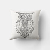 落書きのフクロウ クッション (裏面)