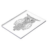 落書きのフクロウ ノートブック (左側)