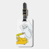落書きのペンギン ラゲッジタグ (正面縦)