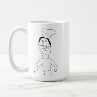 落書きのマグ-彼はちょうどピザを作りたいと思いました コーヒーマグカップ
