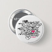 落書きのマゼンタ 缶バッジ (正面&裏面)