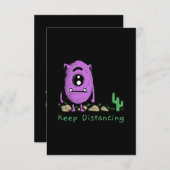 落書きのモンスターのイラストデザイン 招待状 (正面/裏面)