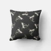 落書きのヨットパターン クッション (裏面)