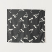 落書きのヨットパターン タペストリー (正面(横))