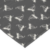 落書きのヨットパターン テーブルクロス (アングル)