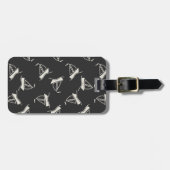 落書きのヨットパターン ラゲッジタグ (正面横)