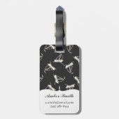 落書きのヨットパターン ラゲッジタグ (裏面縦)