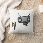 落書きのロボット正方形の枕 クッション (ブランケット)