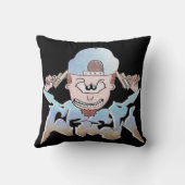 落書きの乗組員の漫画のmojoの枕 クッション (裏面)