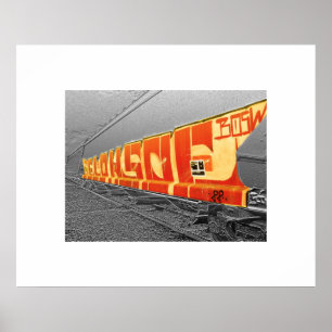 落書きの列車 ポスター