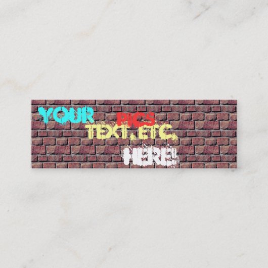 落書きの名刺 スキニー名刺 (正面)