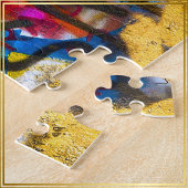 落書きの壁に鳥の顔の写真 - ジグソーパズル