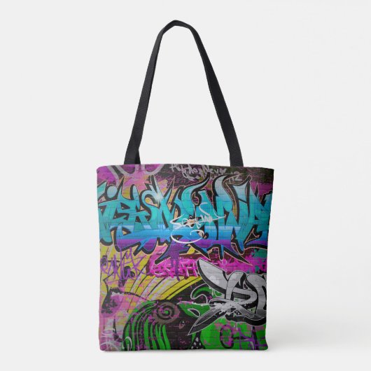 落書きの壁のアーバンアート落書き，アート，壁，グラフィティ，g トートバッグ (裏面)