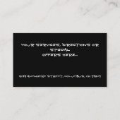 落書きの壁の芸術のデザインのくもの巣のTシャツの名刺 名刺 (裏面)