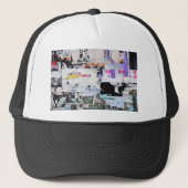 落書きの壁のBanksyのスタイルによって引き裂かれる紙 キャップ (正面)