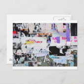 落書きの壁のBanksyのスタイルによって引き裂かれる紙 ポストカード (正面/裏面)