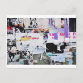 落書きの壁のBanksyのスタイルによって引き裂かれる紙 ポストカード (正面)