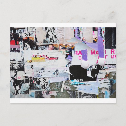 落書きの壁のBanksyのスタイルによって引き裂かれる紙 ポストカード (正面)