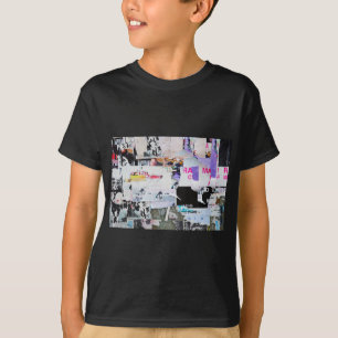 落書きの壁のBanksyのスタイルによって引き裂かれる紙 Tシャツ
