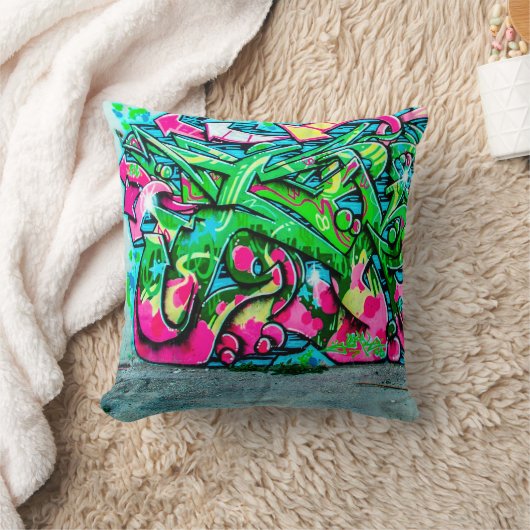 落書きの壁 クッション (ブランケット)