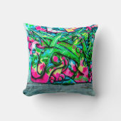 落書きの壁 クッション (正面)