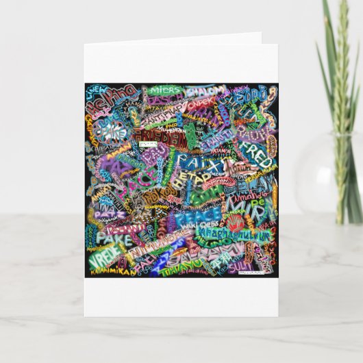 落書きの平和インターナショナル翻訳 シーズンカード (正面)