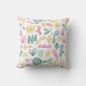 落書きの形の抽象芸術のパターン(の模様が)あるな枕 クッション (正面)