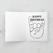 落書きの押し寄せようバースデー・カード カード (内部)