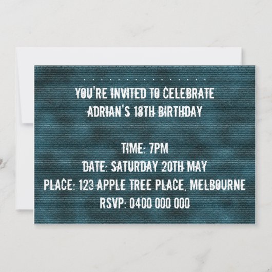 落書きの招待 招待状 (裏面)