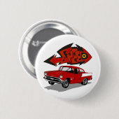 落書きの文字の速度のヴィンテージ1957年のChevy 缶バッジ (正面&裏面)