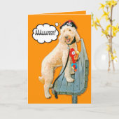 落書きの日の漫画のハロウィンの海賊 カード (黄色い花)