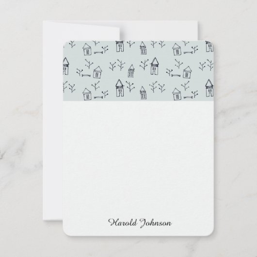 落書きの木及び家 (正面)