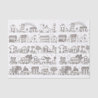 落書きの村-ティッシュペーパーを通した旅行 薄葉紙