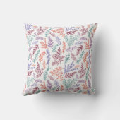 落書きの植物の葉のパターン（の模様が）あるな枕 クッション (裏面)