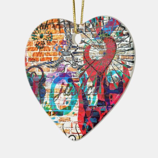 落書きの正義 セラミックオーナメント (左)