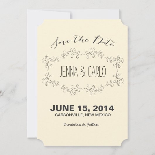 落書きの渦巻の保存日付 セーブザデート (正面)