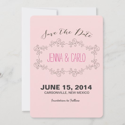 落書きの渦巻の保存日付 セーブザデート (正面)