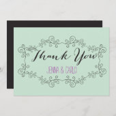 落書きの渦巻は感謝していしています サンキューカード (正面/裏面)